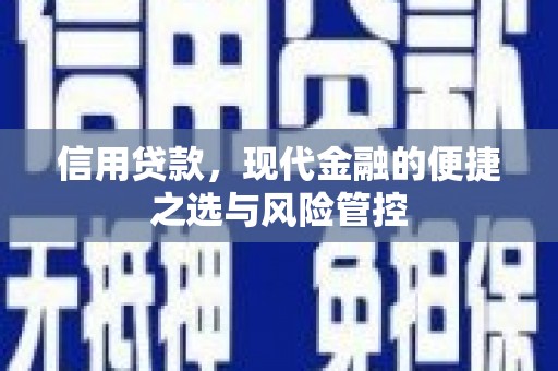 井陉矿区信用贷款，现代金融的便捷之选与风险管控