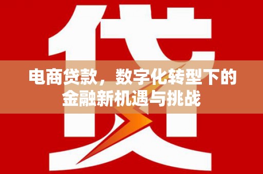平江电商贷款，数字化转型下的金融新机遇与挑战