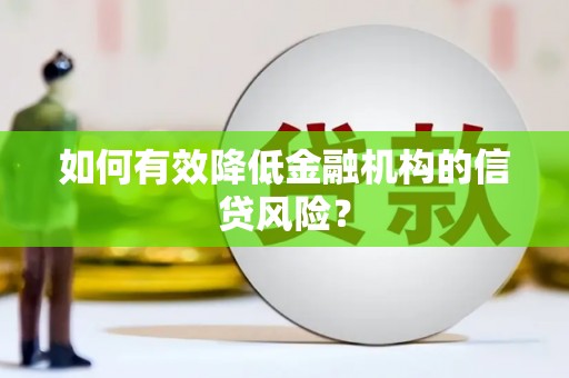 乐东如何有效降低金融机构的信贷风险？