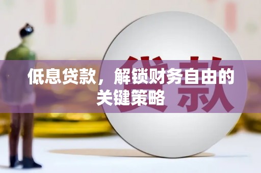 江海低息贷款，解锁财务自由的关键策略