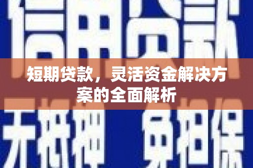 巩留短期贷款，灵活资金解决方案的全面解析