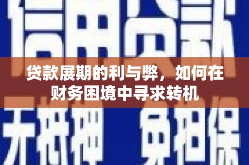 南海贷款展期的利与弊，如何在财务困境中寻求转机