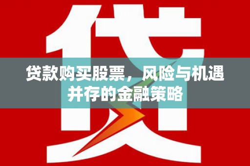 泸溪贷款购买股票，风险与机遇并存的金融策略