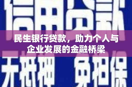 海东民生银行贷款，助力个人与企业发展的金融桥梁