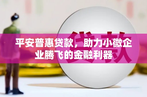 建华平安普惠贷款，助力小微企业腾飞的金融利器