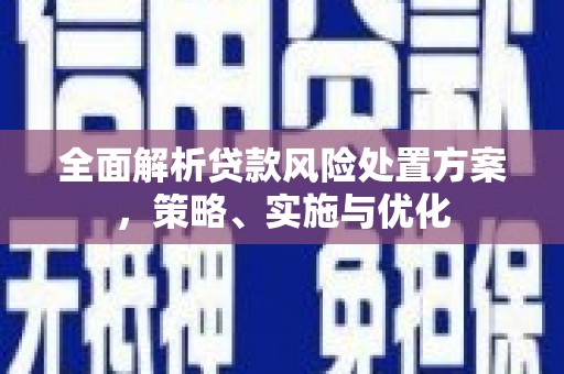 米东全面解析贷款风险处置方案，策略、实施与优化